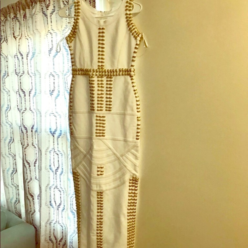 White Bodycon Ankle Dress